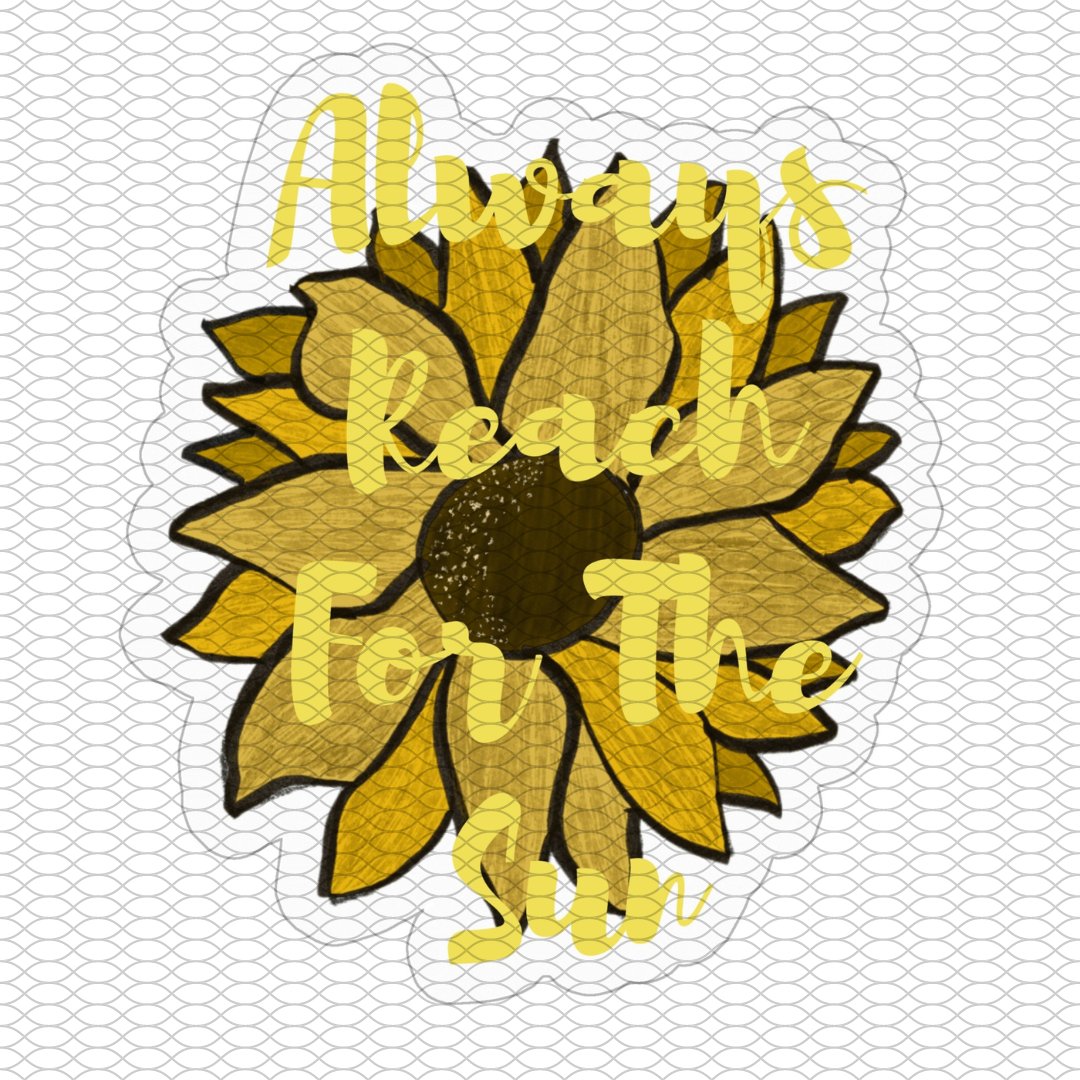 Always Reach For the Sun Vinyl Stickers 3" x 3"