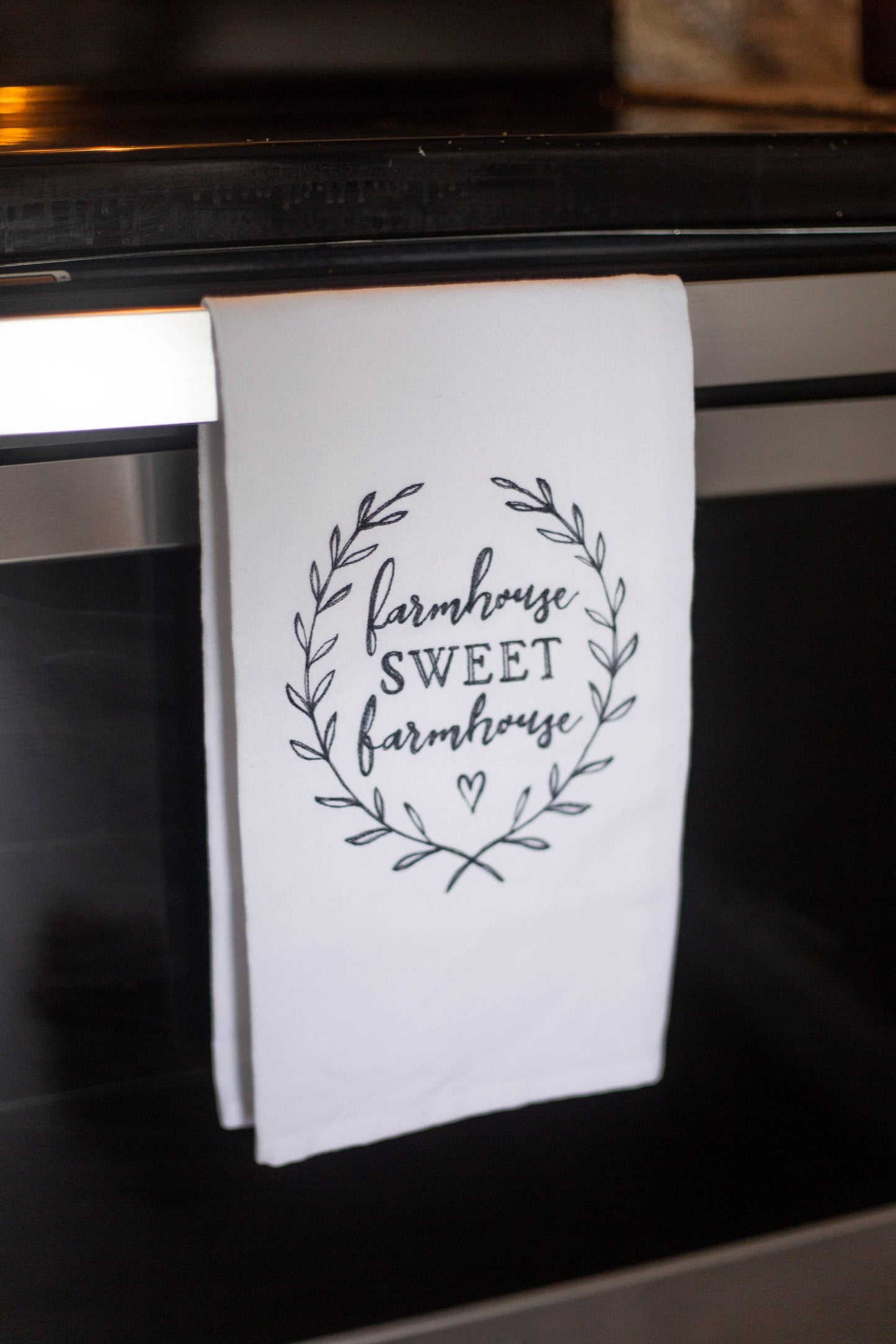 Farmhouse Sweet Farmhouse Embroidered Tea Towel