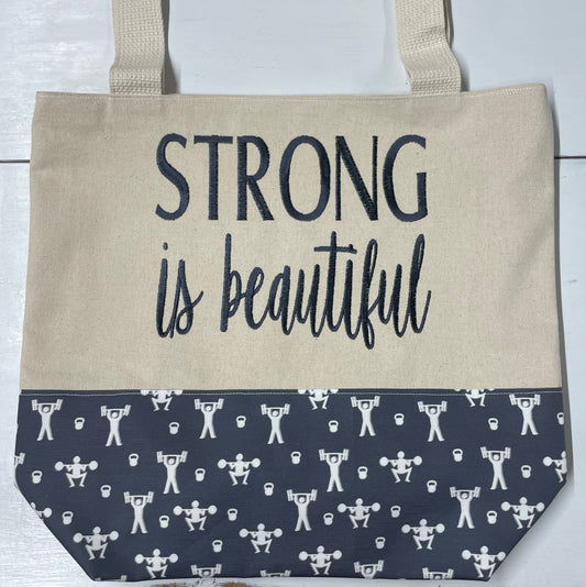 Strong is Beautiful Handmade Tote