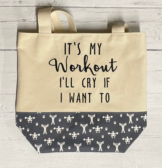 It’s My Workout Handmade Tote