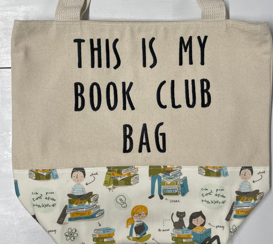 Book Club Handmade Tote Bag
